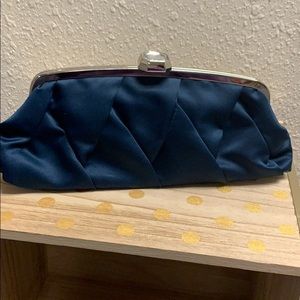 Lulu Townsend Marine Satin clutch